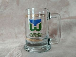 Vintage Hartford Whalers Beer Mug Glass