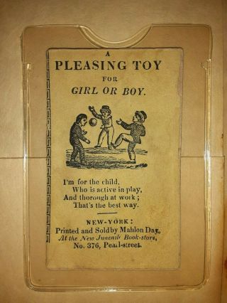 Early American Chapbook Artist Alexander Anderson Circa 1820 Pleasing Toy