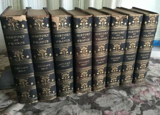 History Of France Vol 1 - 8 M.  Guizot Set 493 Of Deluxe Limited Edition 1869