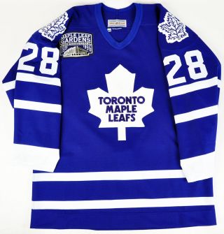 Tahir Tie Domi Toronto Maple Leafs Hockey Jersey Ccm Authntic W Fight Strap 44