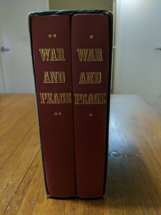 Leo Tolstoy War And Peace Two Volume Folio Society 1971 Feliks Topolski