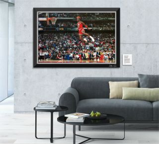 Michael Jordan Facsimile Signed - 1988 All - Star Game Slam Dunk Museum Canvas™ 2