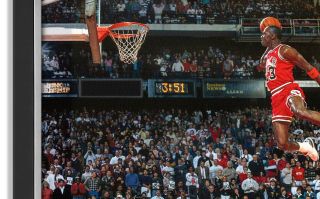 Michael Jordan Facsimile Signed - 1988 All - Star Game Slam Dunk Museum Canvas™ 3