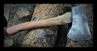 Vintage " Boy Scout " Plumb Camp Hatchet Axe With Handle