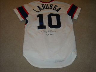 Tony Larussa Signed Game Jersey Chicago White Sox Hof