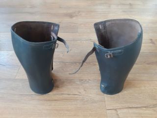 Vintage Military Leather Gaiters Possibly Ww1