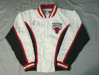 Vintage Chicago Bulls Warm Up Jacket By Champion Size Medium