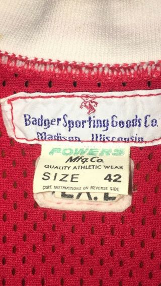 Vintage 1986 University Of Wisconsin Badgers Game Basketball Uniform 2