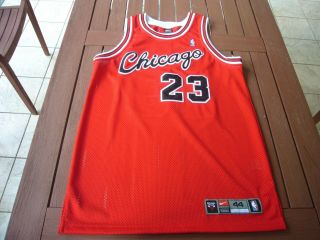 Nike Michael Jordan Chicago Bulls Rookie Script Authentic Jersey Sz 44 Large Vtg