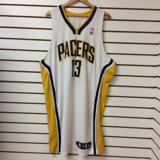 Vintage Indiana Pacers David Harrison Game Worn Basketball Jersey Size 54 Adida