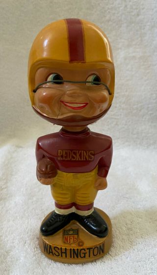 Vintage 1960s Afl Nfl Washington Redskins Bobblehead Nodder Bobble Head