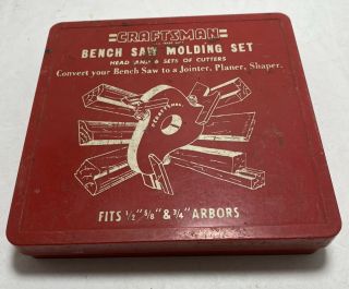 Vintage Craftsman Bench Radial Saw Molding Head Cutter Set 9 - 3200