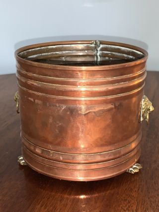 Vintage Arts & Crafts English Copper Plant Pot Home Decor