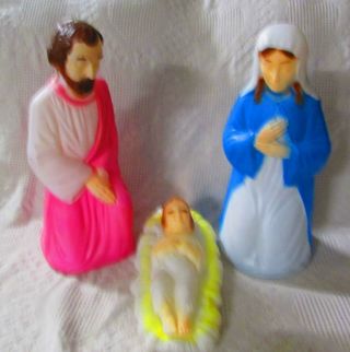 Vintage Blow Molded Nativity Scene By Empire,  Estate Find