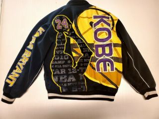 Kobe Bryant Jh Design Lakers Nba Cotton Twill Jacket Black/gold Size S Mamba