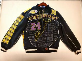 Kobe Bryant JH Design Lakers NBA Cotton Twill Jacket Black/Gold Size S Mamba 2