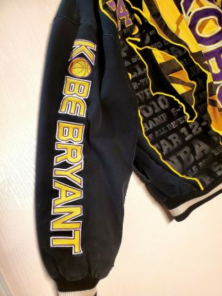 Kobe Bryant JH Design Lakers NBA Cotton Twill Jacket Black/Gold Size S Mamba 3