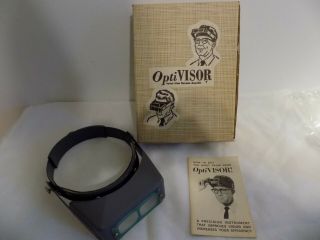 Vintage Donegan Opti - Visor DA - 3 Head Band Magnifier with Box and instr 2