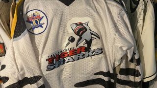 Rare Tallahassee Tiger Sharks Xl Home Jersey W Echl 10th Patch