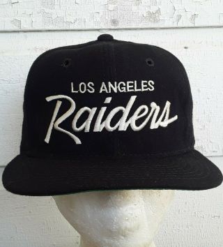 Vintage Los Angeles Raiders Pro Sports Specialties Script Snapback Hat Nwa Rare
