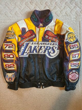 Los Angeles Lakers Jeff Hamilton 2000 Nba Championship Leather Jacket Kobe 2020