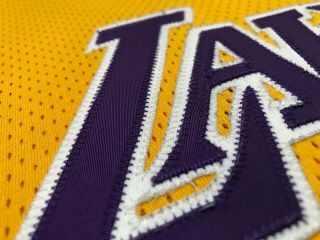 100 Authentic Los Angeles Lakers Shaquille O ' Neal AU 44 L Kobe Shaq Lebron 2