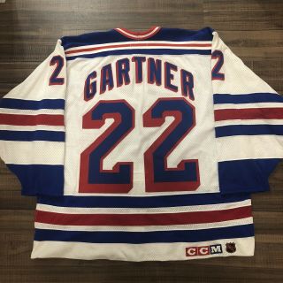Ccm York Rangers Center Ice Authentic Mike Gartner Nhl Hockey Jersey Home 54