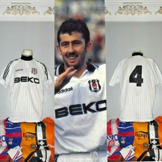 Match Worn Besiktas 1997 1998 Home 98 Away Galatasaray Jersey Vintage 4 Ali =xl