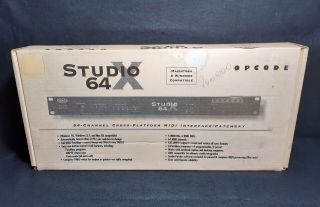Vintage Oms Opcode Studio 64x 64 Channel Midi Interface/patch Bay