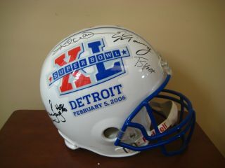 Riddell Full Size Helmet Bowl Xl (40) 2006 Detroit Mi Steelers Vs Seahawks