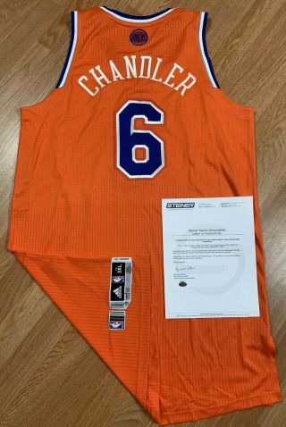 Game Issued 2013 - 14 York Knicks Tyson Chandler Nba Jersey W/loa Orange