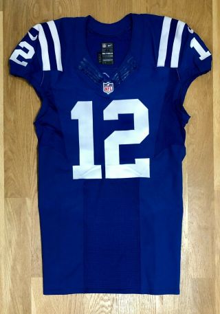 Indianapolis Colts Nike NFL Game Pro Cut Team Issue Andrew Luck Jersey 2