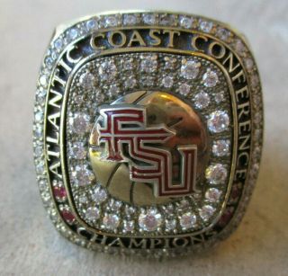 2012 Fsu Florida State University Seminoles Basketball Championship Ring Acc 12