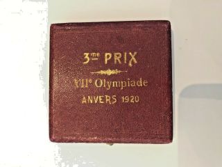 Case For 1920 Antwerp Olympic Bronze Winner 