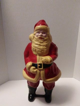 Vintage Hard Plastic Union Santa Claus Blowmold Christmas 1950s No Light