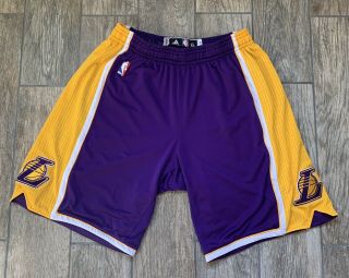 Adidas Game Worn Lakers Rev30 Authentic Pro Cut Shorts Issued Xl,  2