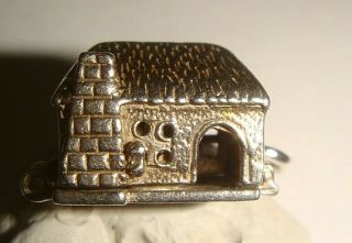 Lovely Rare Vintage Silver Nuvo Opening Cottage Lady In Rocking Chair Charm