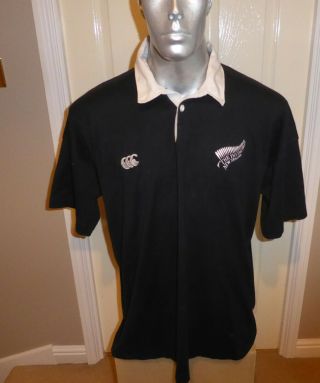 Vintage Ccc Canterbury Zealand All Blacks Rugby Union Old School Shirt Xxl