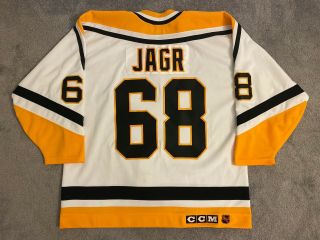 Jaromir Jagr Vintage Pittsburgh Penguins Authentic Ccm Ultrafil Game Jersey,  52