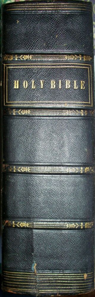 1830 King James Version Kjv Bible With Apocrypha - Leather All Edges Gilt