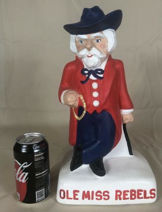 Vintage Ole Miss Rebels Colonel Reb Statue Large 15”x7” Nm 70s 80s Wow Ole Miss