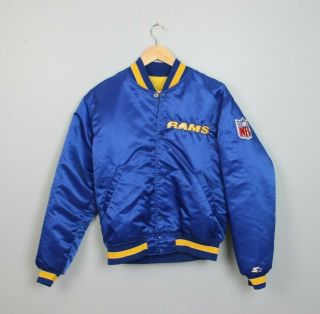 1980’s Los Angels Rams Starter Satin Jacket Men’s Medium Double Sided Logo’s
