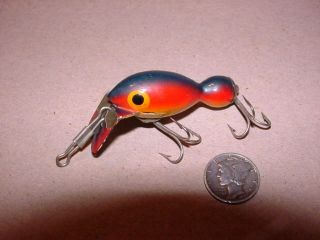 Vintage - Bomber Bomberette - Wooden Fishing Lure - Very Tough Color - 1 - 3/4 In