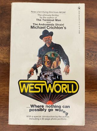 Westworld By Michael Crichton (1974,  Paperback) 1st Print / First Edition Htf
