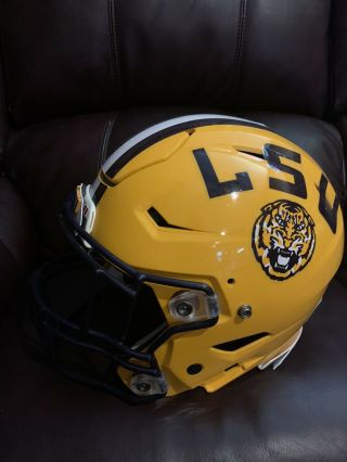 Lsu Riddell Authentic Practice /game Used? Helmet Gold - 2019 Season