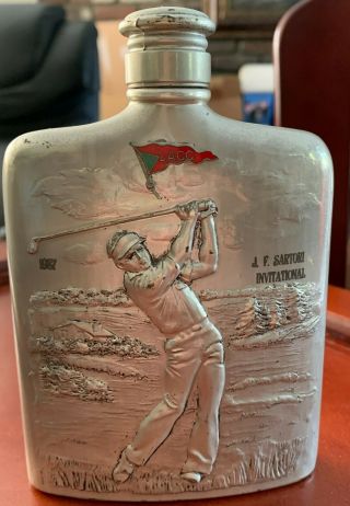 1987 Lacc Los Angeles Country Club Sartori Invitational Golf Flask Look