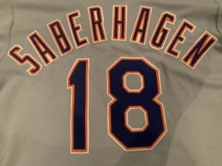 1993 Bret Saberhagen York Mets Jersey.  Game Worn and Signed 2