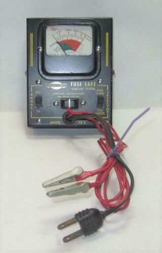 Vintage Sencore Model Fs - 3 Fuse Safe Circuit Tester