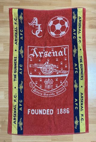 Vintage Arsenal Fc Towel Red 90s Football Premier League
