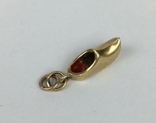 Vintage 14ct Yellow Gold Clog Shoe Charm 1.  3cm In Length 0.  4g